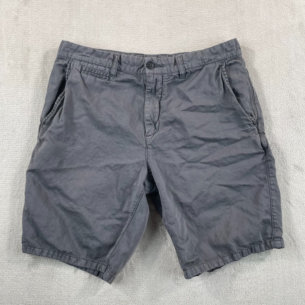 John Varvatos Collection Luxury Shorts Men EU 46 US 31 Grey Linen Blend $198